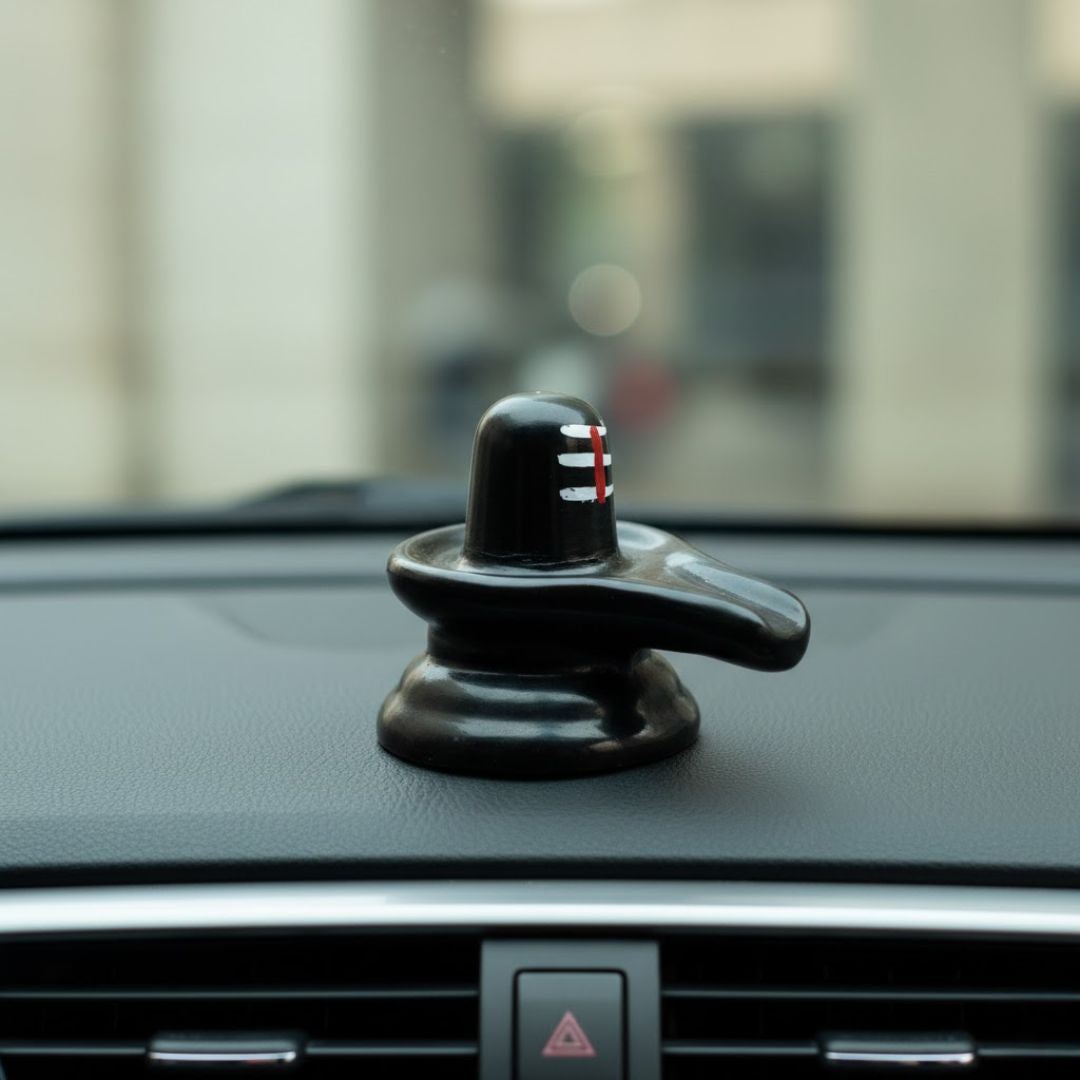 Black Marble Shivling (Red)